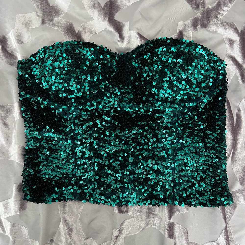 Sequin Bandeau Top